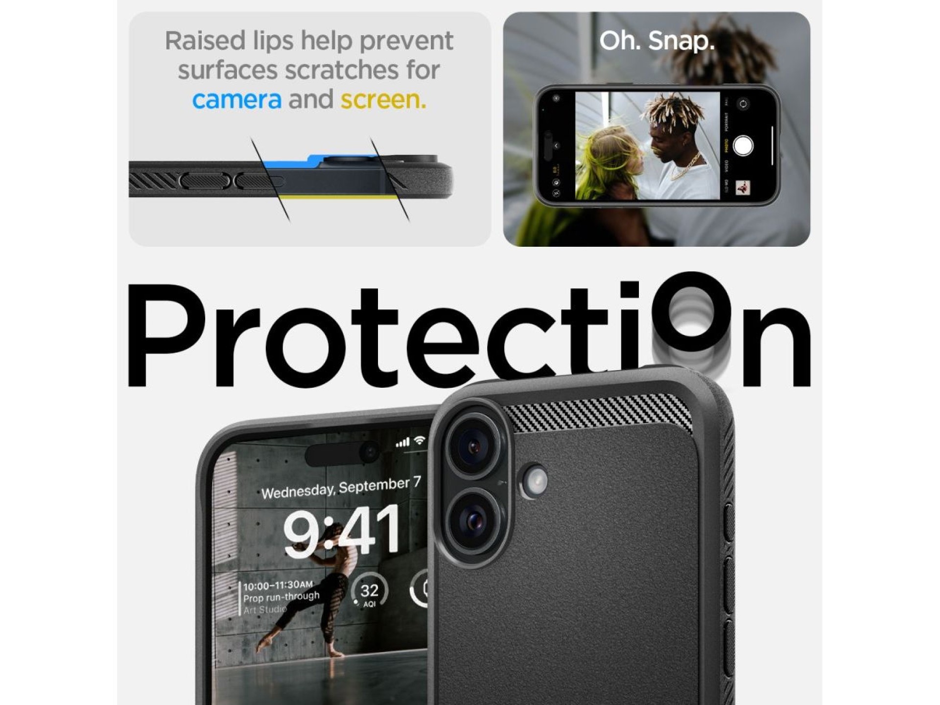 Funda Spigen Rugged Armor MagSafe para iPhone 16 - negra