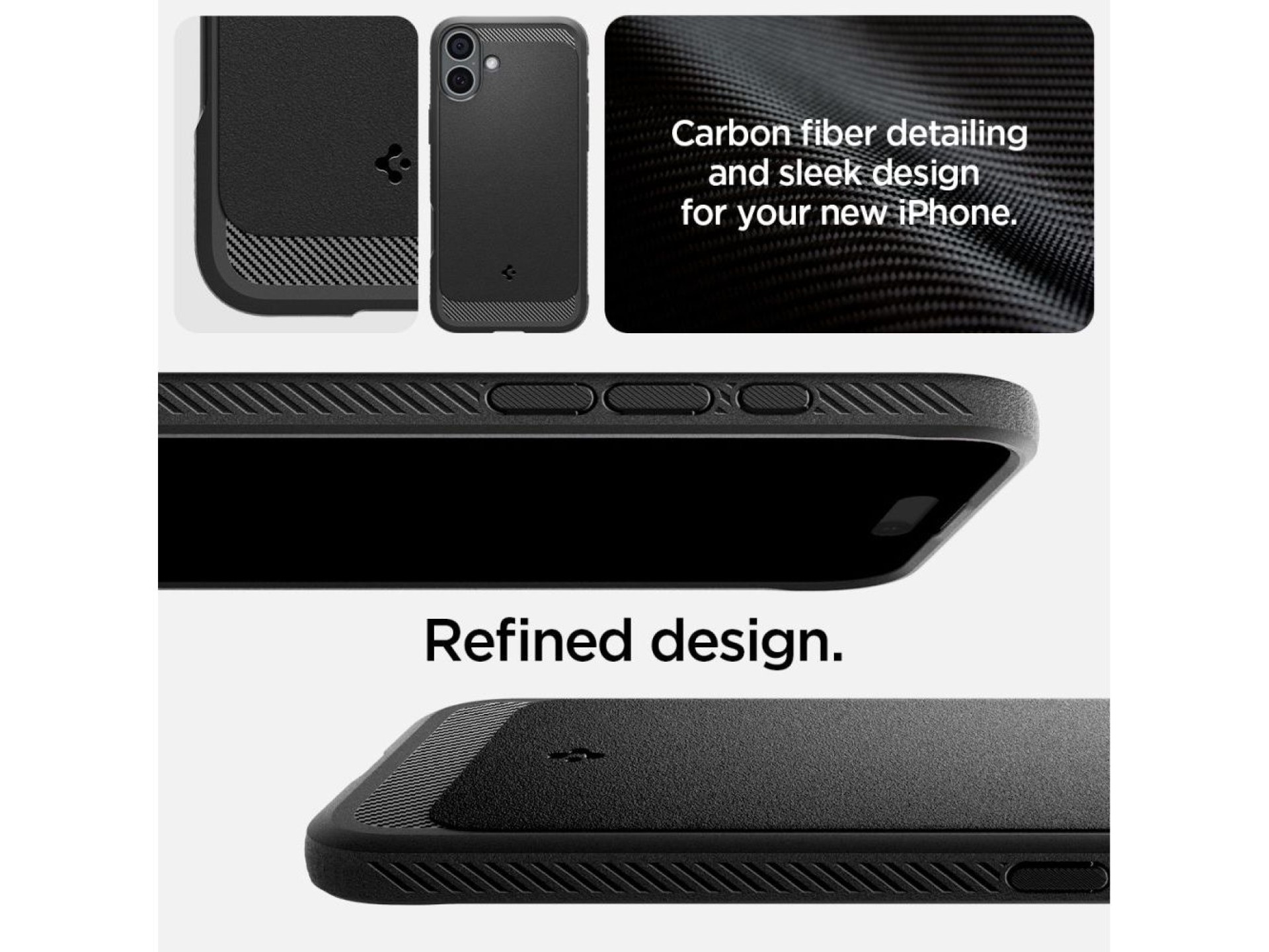 Funda Spigen Rugged Armor MagSafe para iPhone 16 - negra