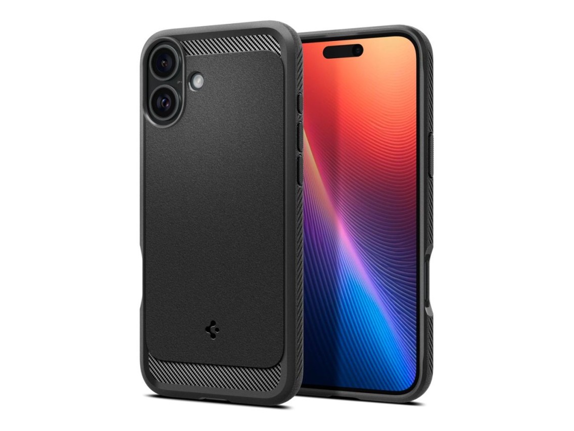 Funda Spigen Rugged Armor MagSafe para iPhone 16 - negra