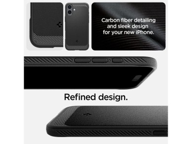 Funda Spigen Rugged Armor MagSafe para iPhone 16 - negra