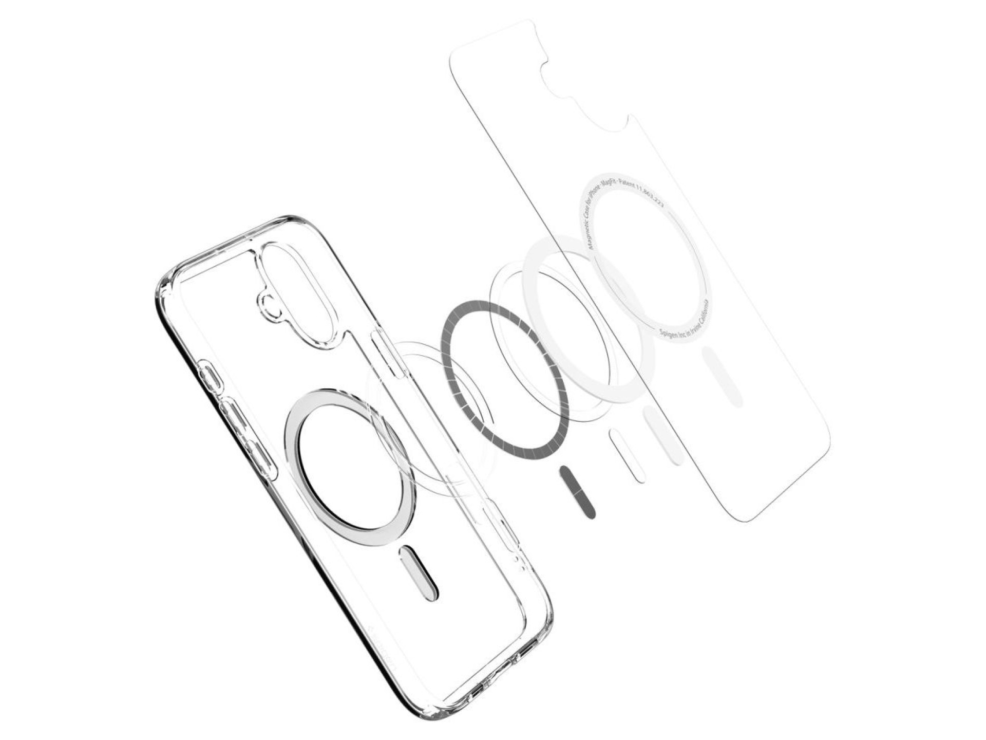 Funda Spigen Ultra Hybrid MagSafe para iPhone 16 - Blanca