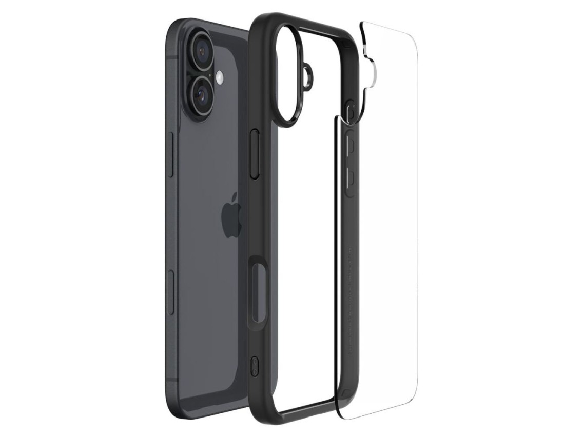 Funda Spigen Ultra Hybrid para iPhone 16 - Negro mate