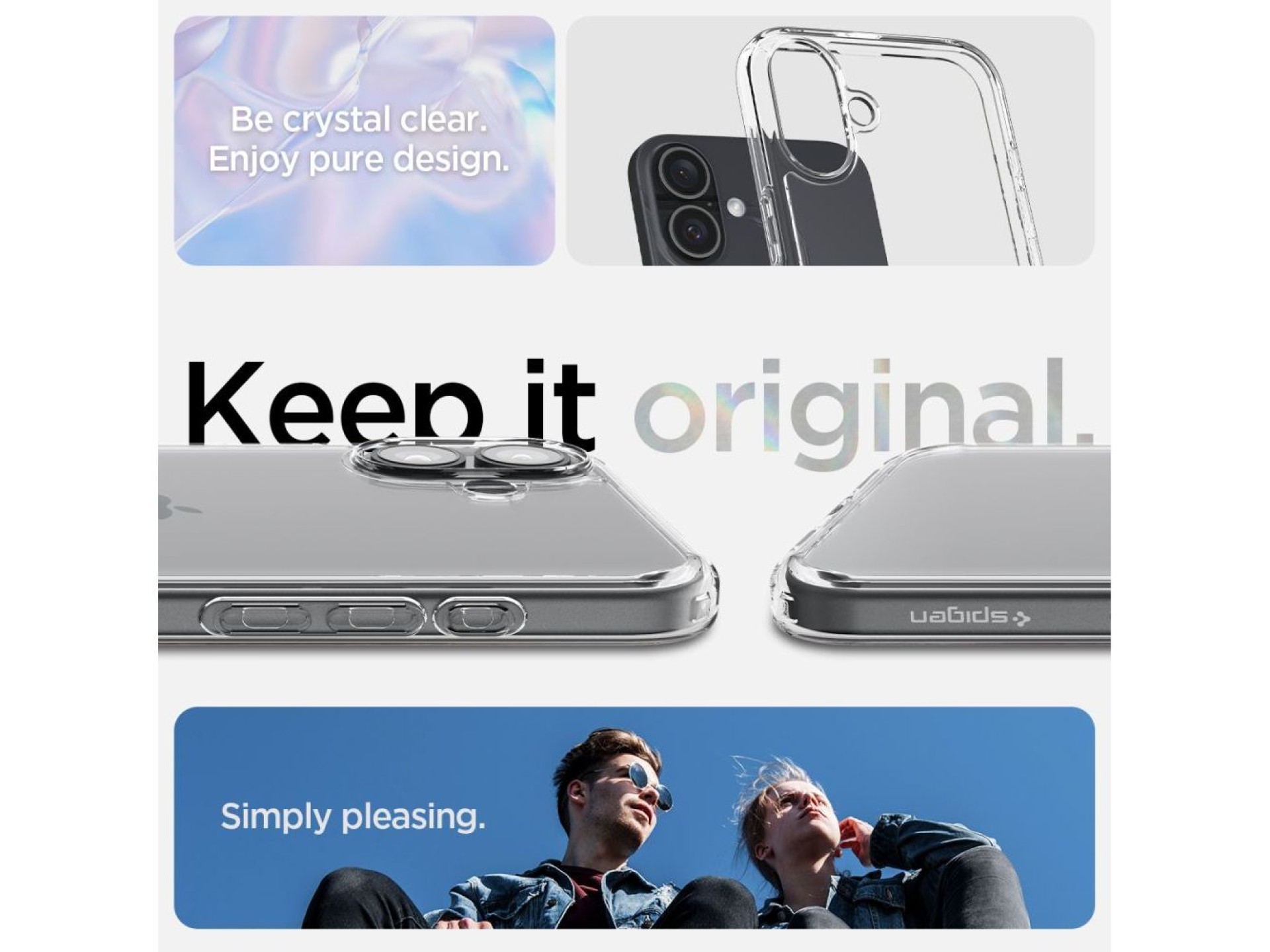 Capa Spigen Ultra Hybrid para iPhone 16 - Transparente