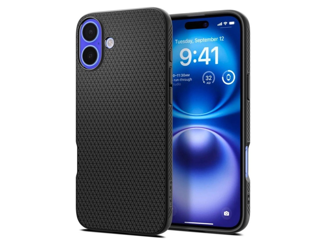 Funda Spigen Liquid Air para iPhone 16 - Negra