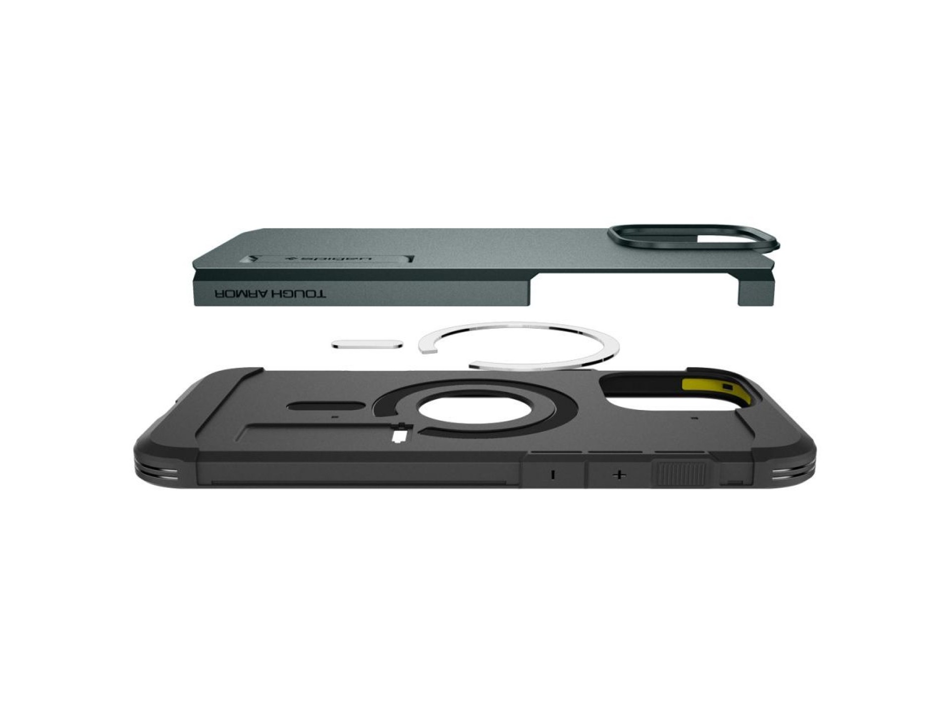 Capa Spigen Tough Armor MagSafe com suporte para iPhone 16 Pro - Verde