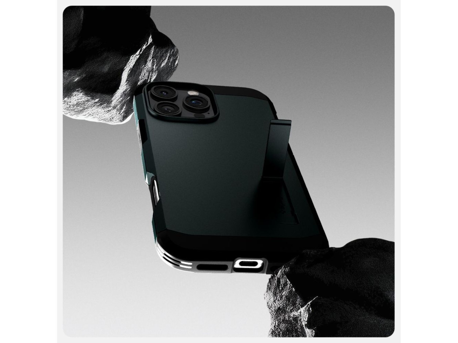 Capa Spigen Tough Armor MagSafe com suporte para iPhone 16 Pro - Verde