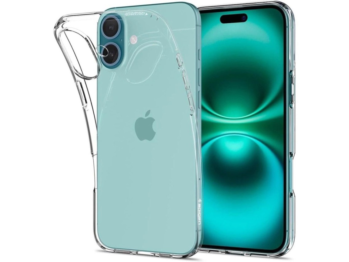 Capa Spigen Liquid Crystal para iPhone 16 - Transparente
