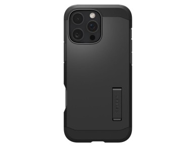 Funda Spigen Tough Armor MagSafe con soporte para iPhone 16 Pro - Negra
