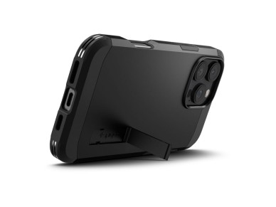 Funda Spigen Tough Armor MagSafe con soporte para iPhone 16 Pro - Negra