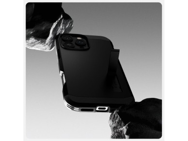 Funda Spigen Tough Armor MagSafe con soporte para iPhone 16 Pro - Negra