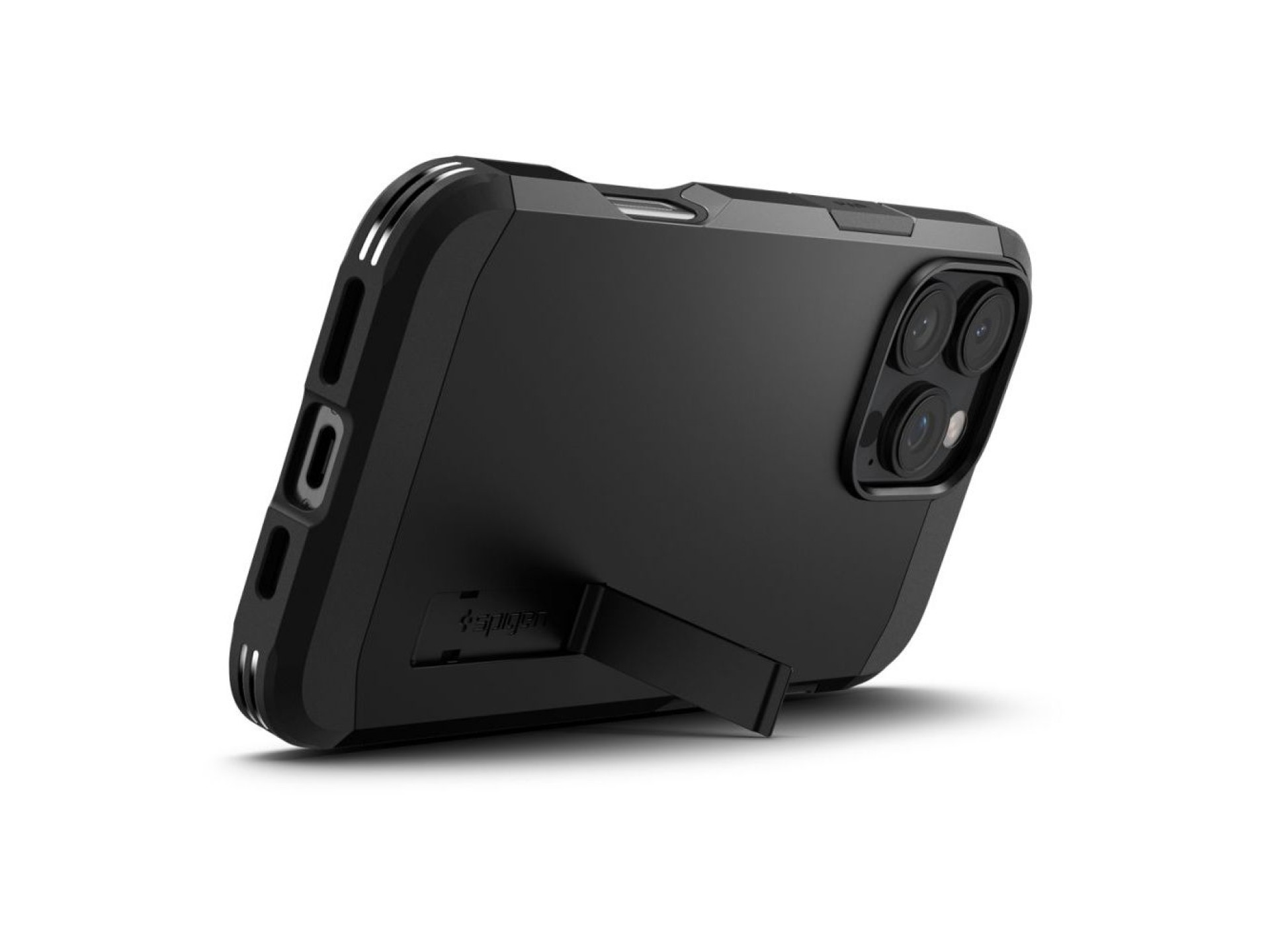 Funda Spigen Tough Armor MagSafe con soporte para iPhone 16 Pro - Negra