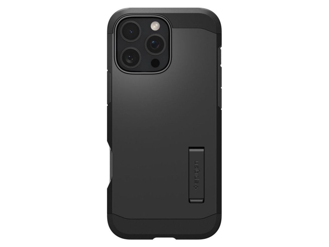 Funda Spigen Tough Armor MagSafe con soporte para iPhone 16 Pro - Negra