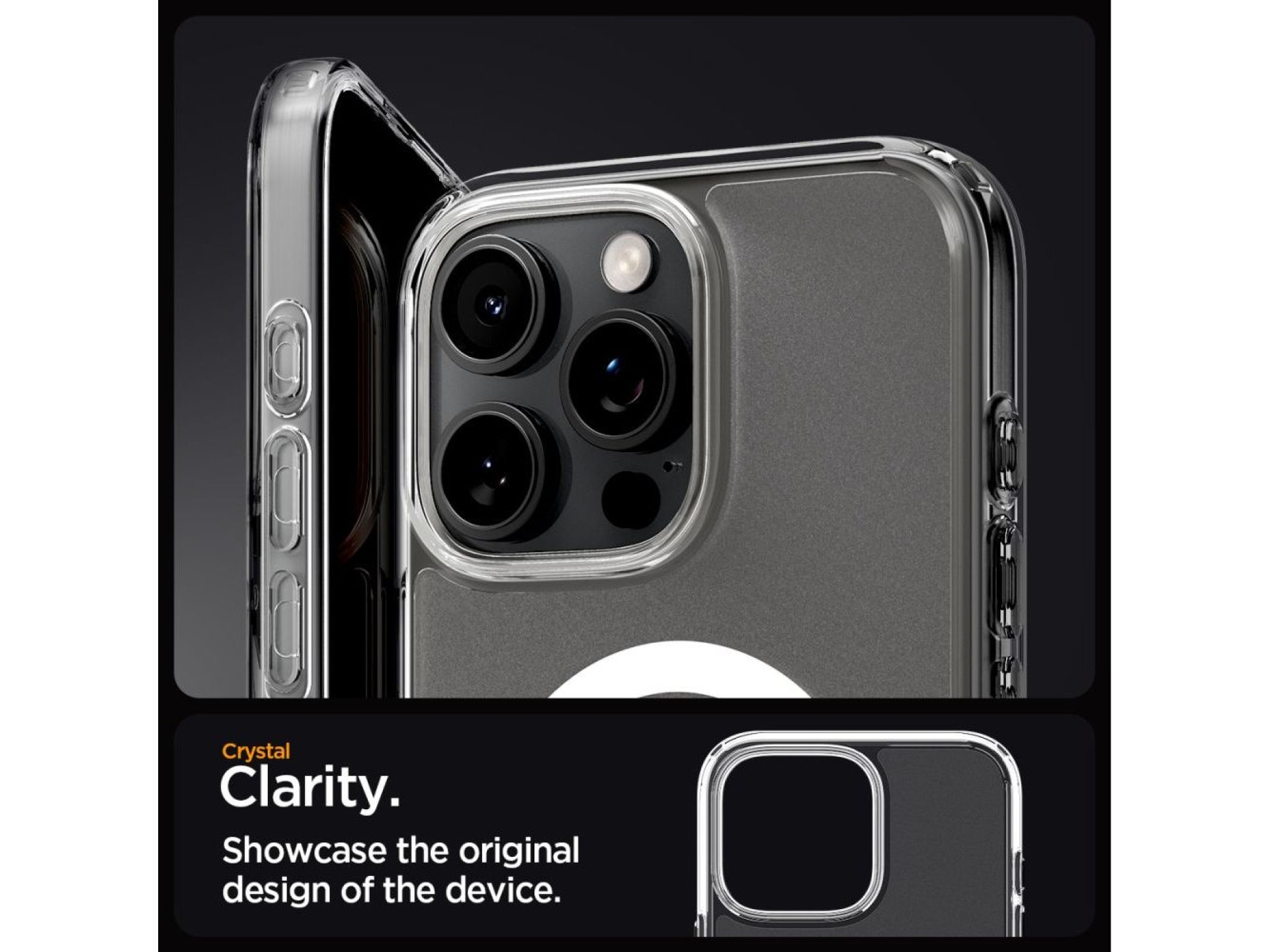 Funda Spigen Ultra Hybrid Mag Case con MagSafe para iPhone 16 Pro - Transparente