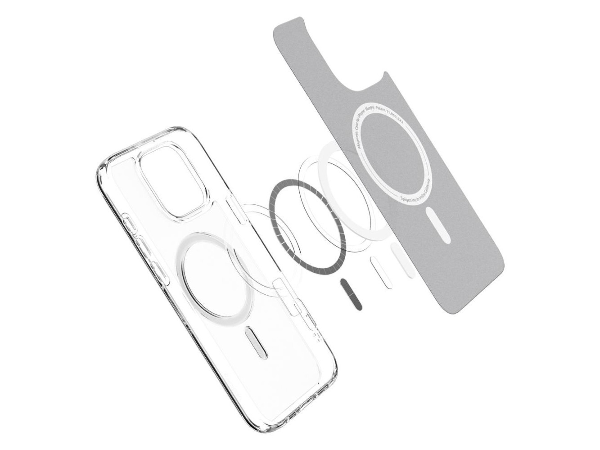 Funda Spigen Ultra Hybrid Mag Case con MagSafe para iPhone 16 Pro - Transparente