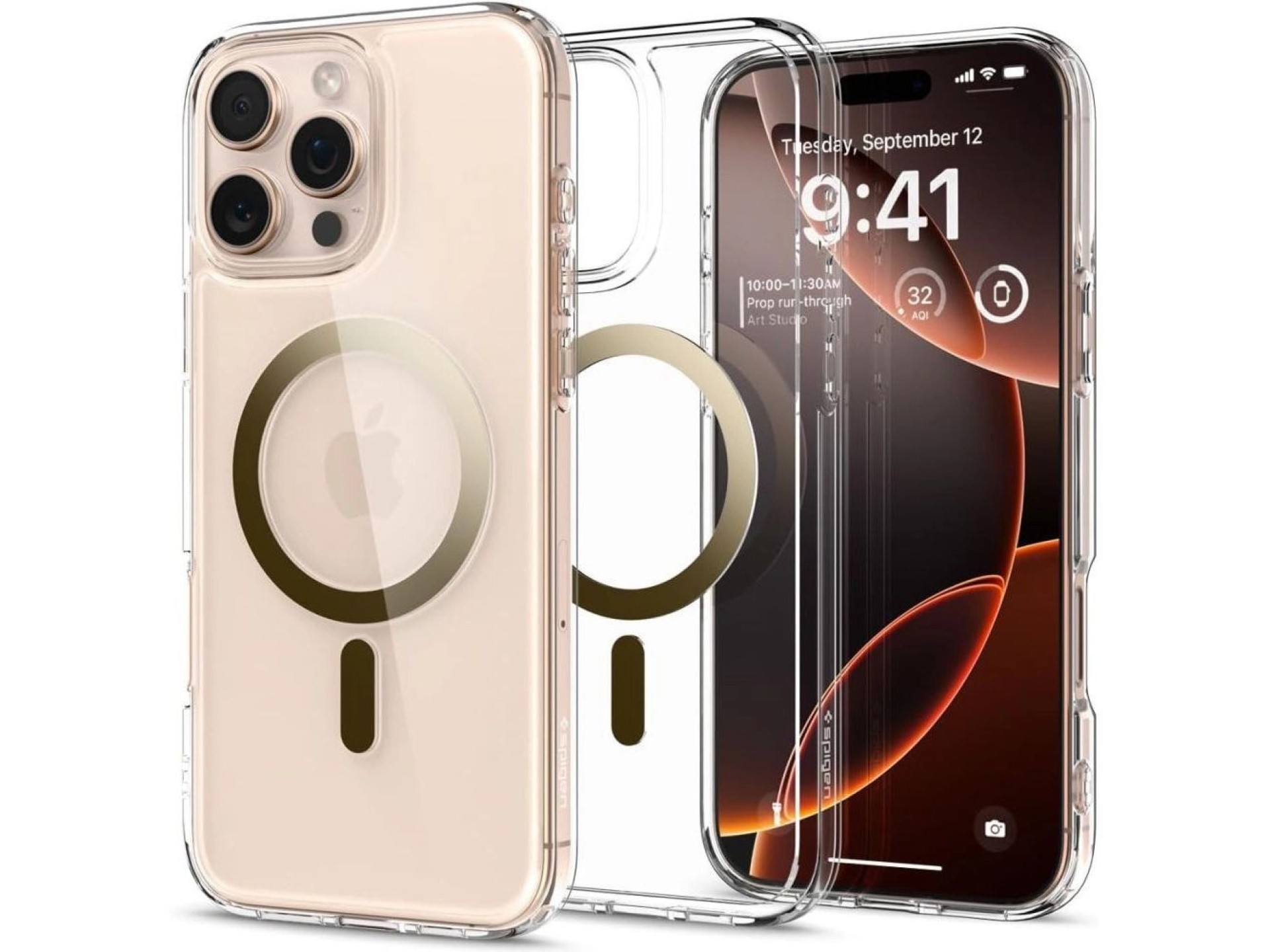 Capa Spigen Ultra Hybrid Mag com MagSafe para iPhone 16 Pro - Dourada