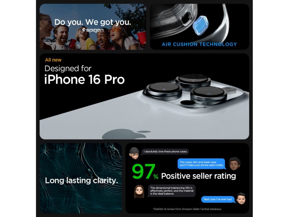 Spigen Ultra Hybrid iPhone 16 Pro Case - Matte Black
