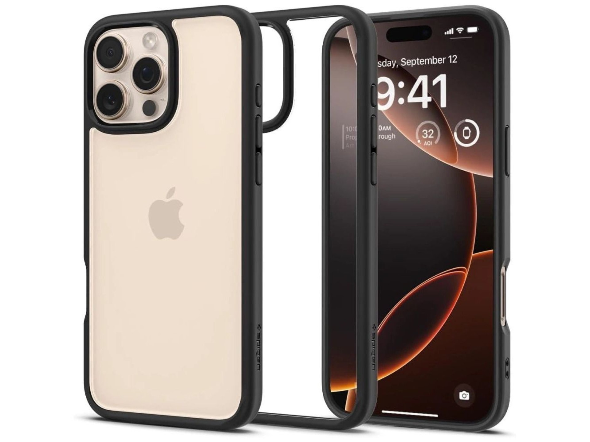 Spigen Ultra Hybrid iPhone 16 Pro Case - Matte Black