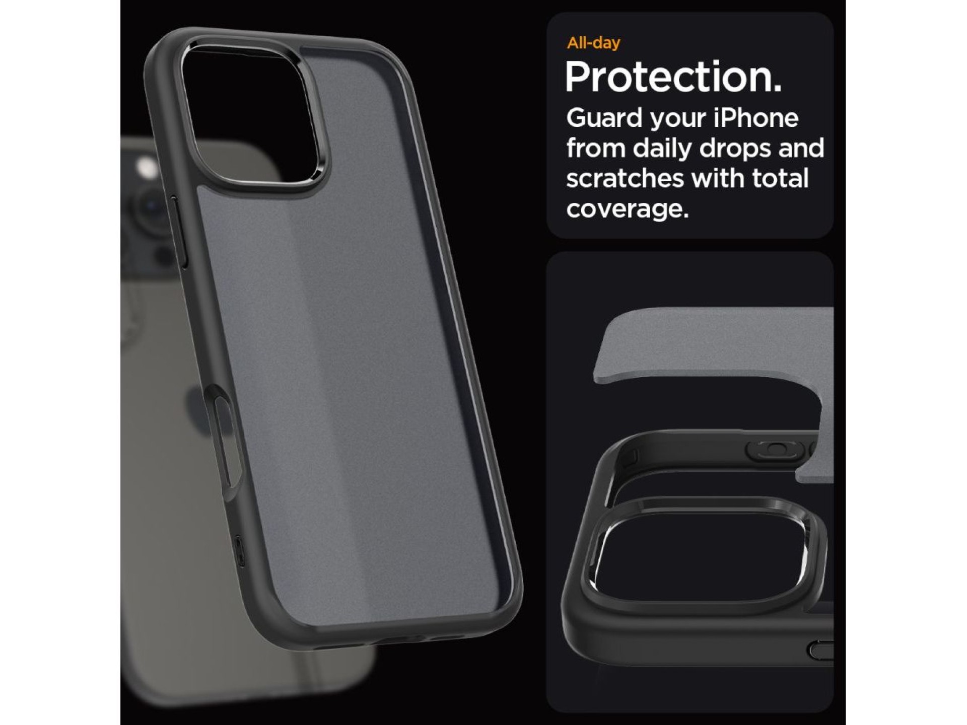 Spigen Ultra Hybrid iPhone 16 Pro Case - Black