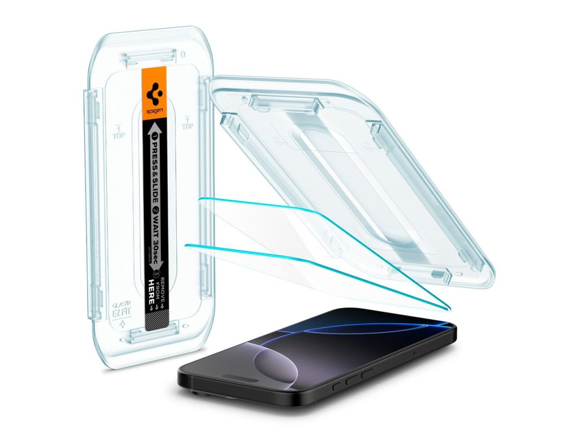 Protector de pantalla de vidrio templado Spigen Glas.tR EZ Fit para iPhone 16 Pro / 17 / 17 Pro - 2
