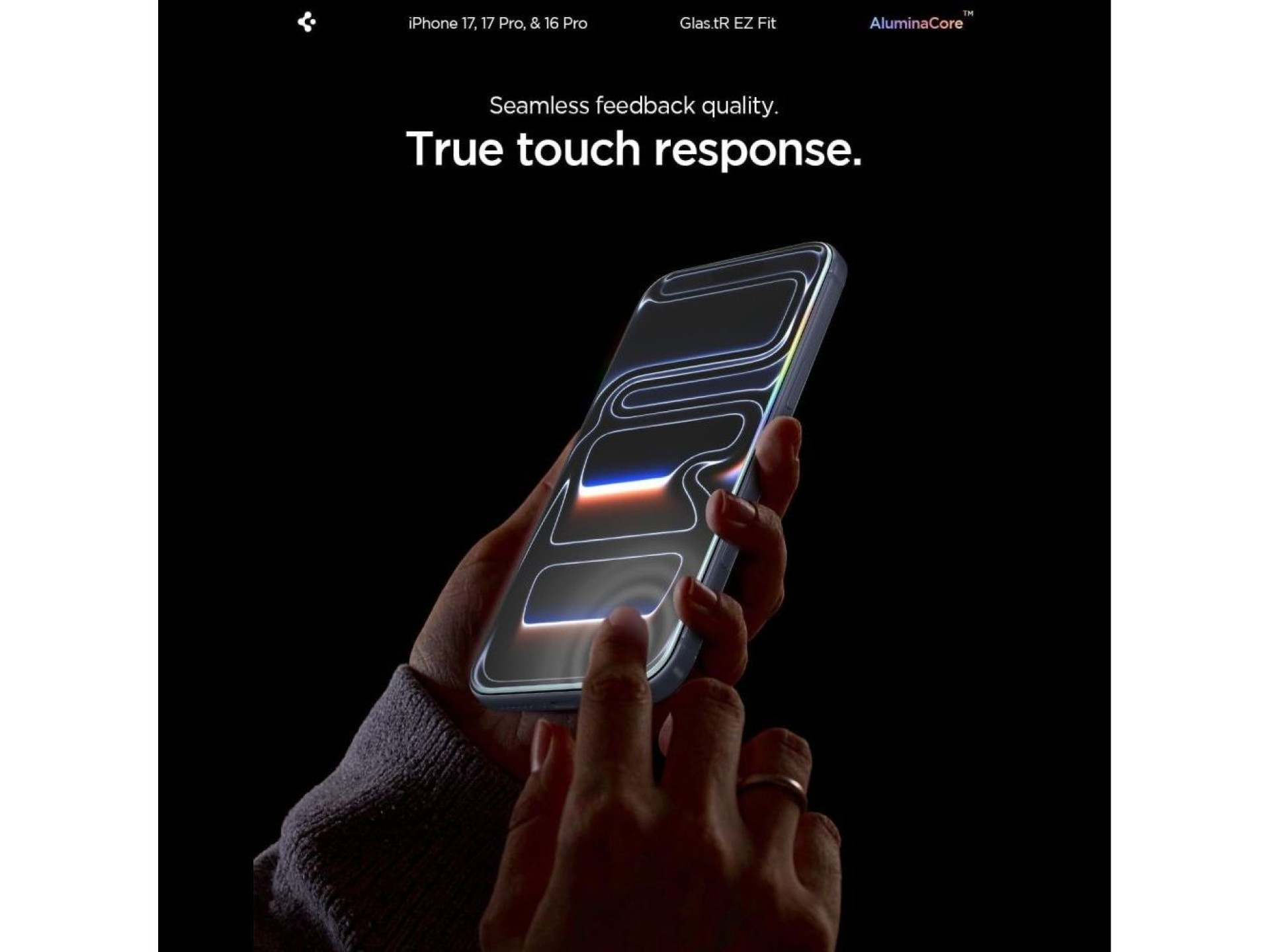 Protector de pantalla de vidrio templado Spigen Glas.tR EZ Fit para iPhone 16 Pro / 17 / 17 Pro - 2