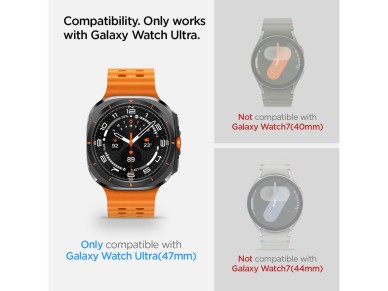 Protector de pantalla de vidrio templado Spigen Glas.TR EZ Fit para Samsung Galaxy Watch Ultra (47 m