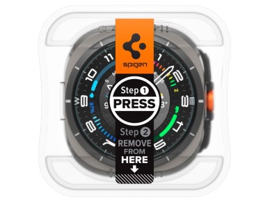 Protector de pantalla de vidrio templado Spigen Glas.TR EZ Fit para Samsung Galaxy Watch Ultra (47 m