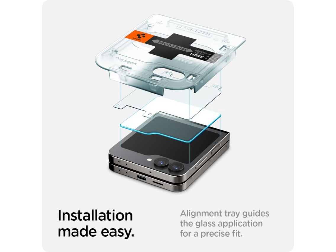Spigen Glas.tR EZ Fit Tempered Glass for Samsung Galaxy Z Flip 6 - 2 pcs.