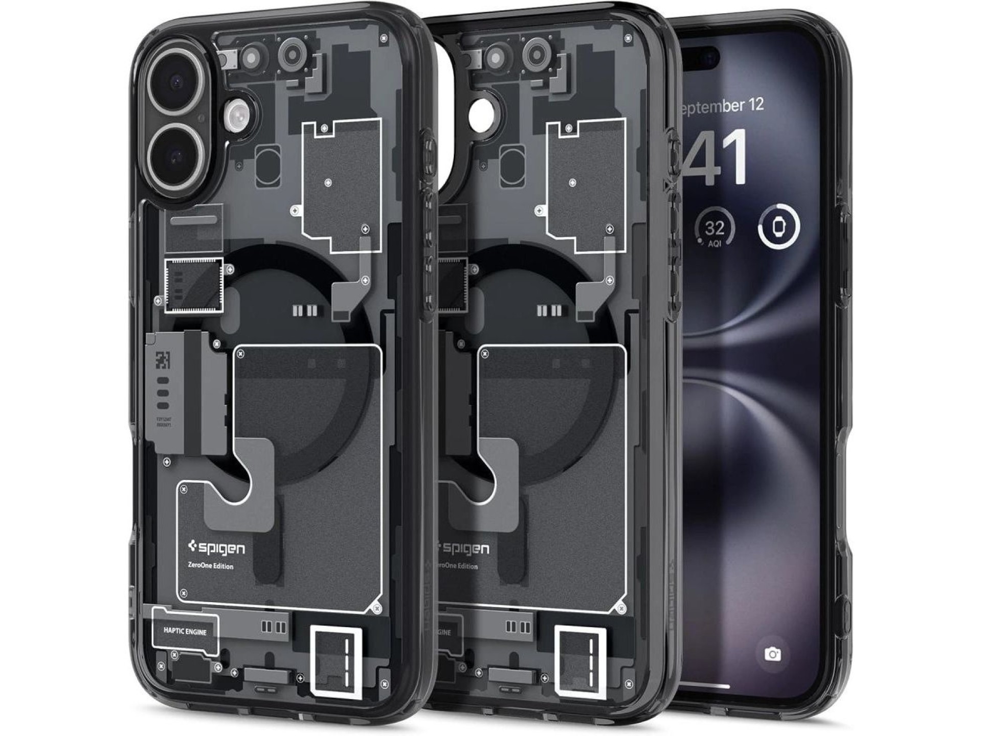 Funda Spigen Ultra Hybrid MagSafe Zero One para iPhone 16 - Gris oscuro