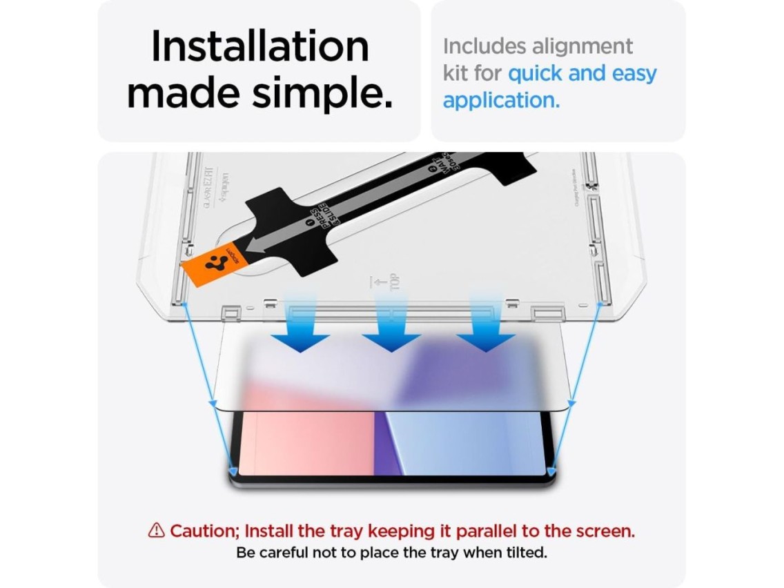 Protector de pantalla de vidrio templado Spigen Glas.tR EZ Fit para iPad Air de 11" (2024)