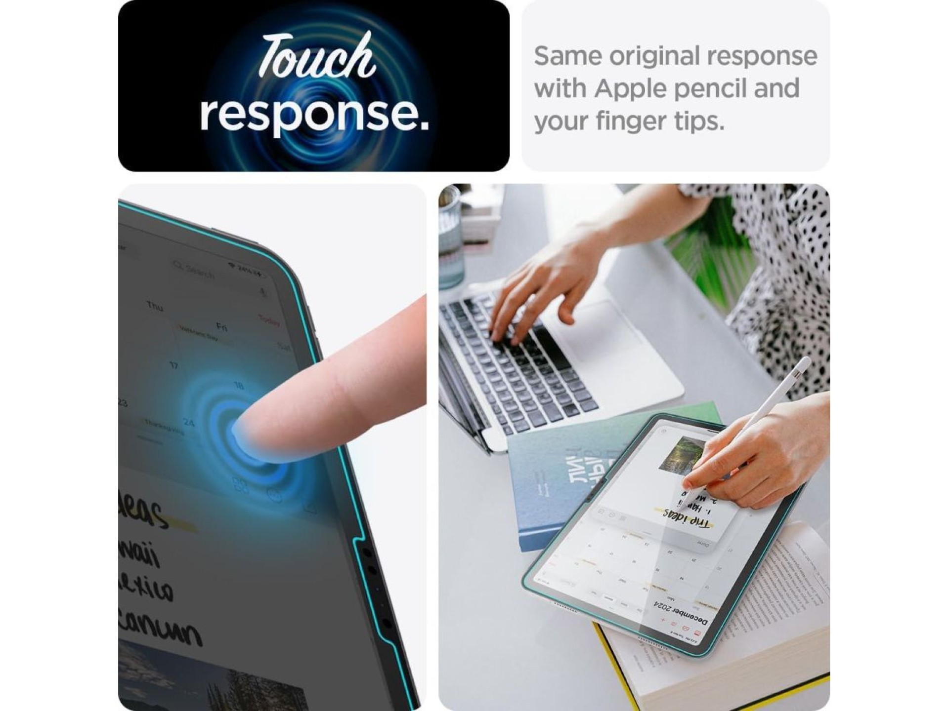 Protector de pantalla de vidrio templado Spigen Glas.tR EZ Fit para iPad Air de 11