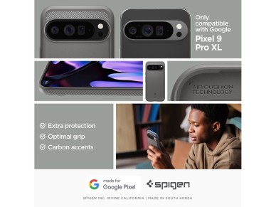 Spigen Rugged Armor Case for Google Pixel 9 Pro XL - Gray Spigen Rugged Armor Case for Google Pixel 9 Pro XL - Gray