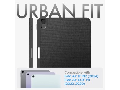 Capa Spigen Urban Fit para iPad Air 10.9'' 4/5 2020-2022 / 11.6'' 2024 - Preta