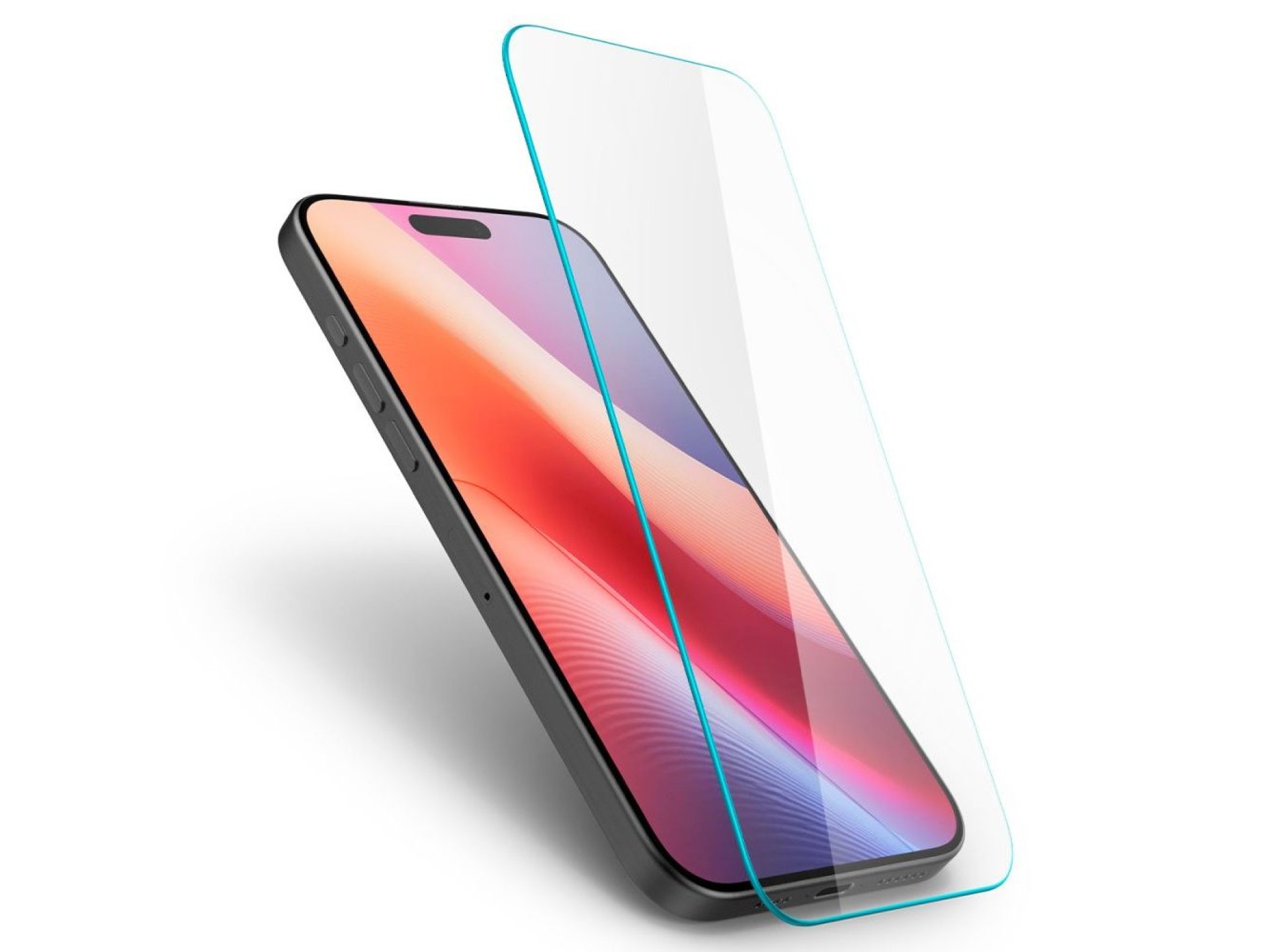 Protector de pantalla de cristal templado Spigen Glas.tR Slim para iPhone 15/16
