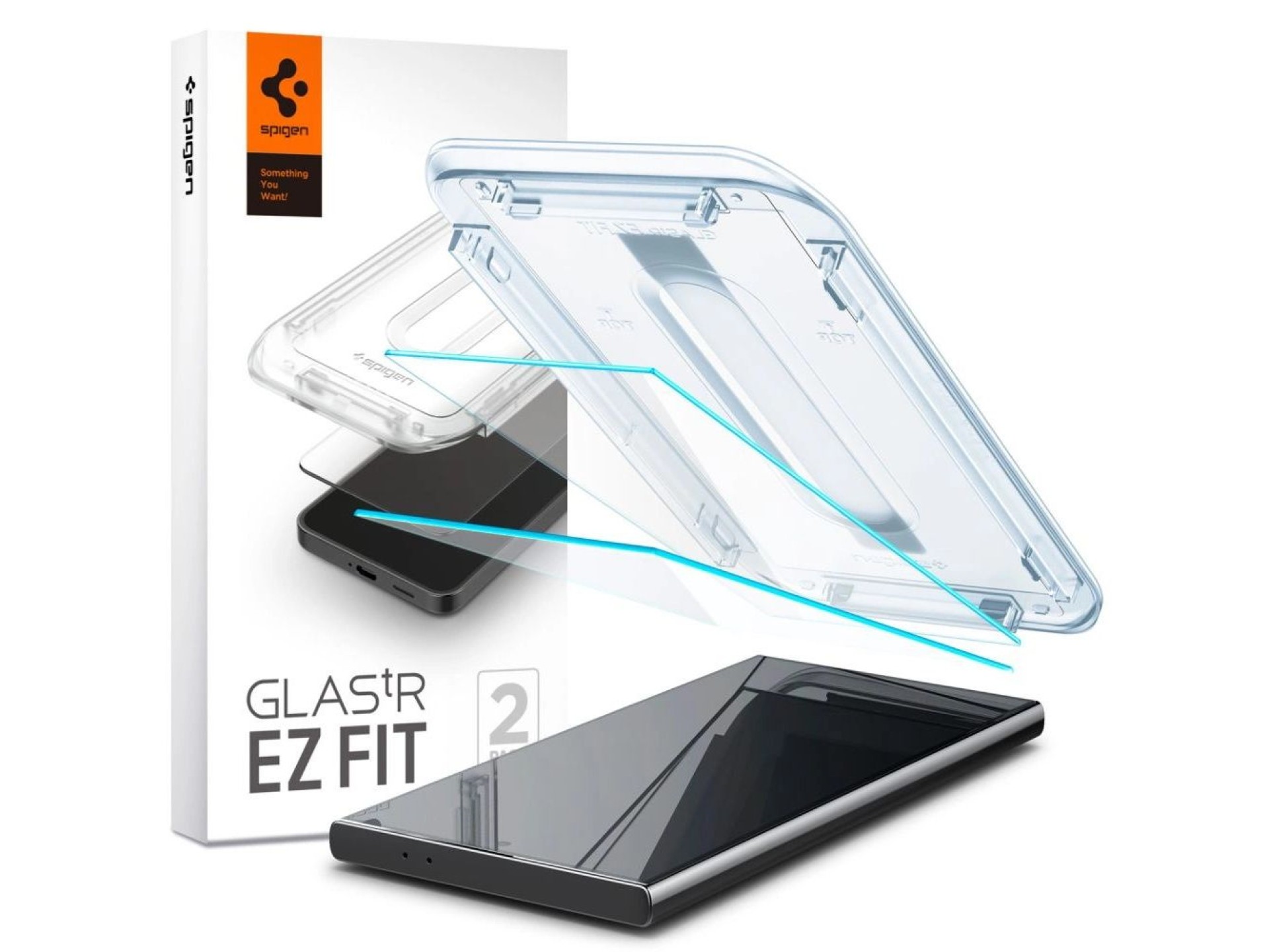 Spigen Glas.tR EZ Fit Tempered Glass for Samsung Galaxy S24 Ultra - 2 pcs.