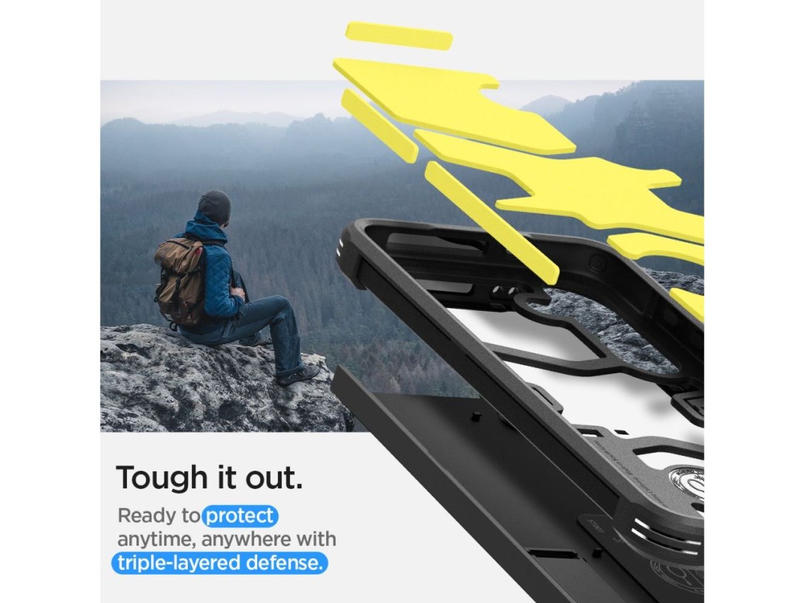 Capa Spigen Tough Armor para Samsung Galaxy S24 - Preta