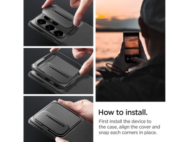 Spigen Optik Armor Case for Samsung Galaxy S24 Ultra - Black Spigen Optik Armor Case for Samsung Galaxy S24 Ultra - Black
