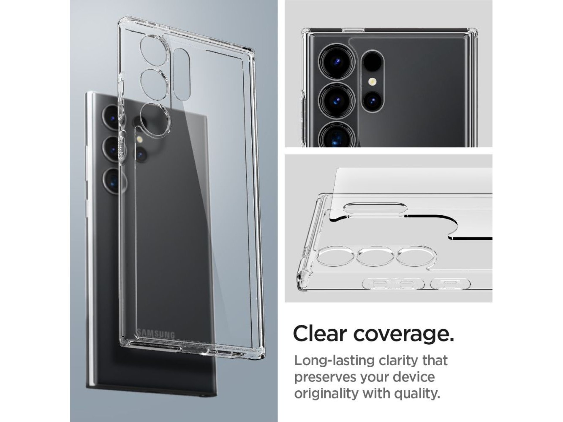 Capa Spigen Ultra Hybrid para Samsung Galaxy S24 Ultra - Transparente