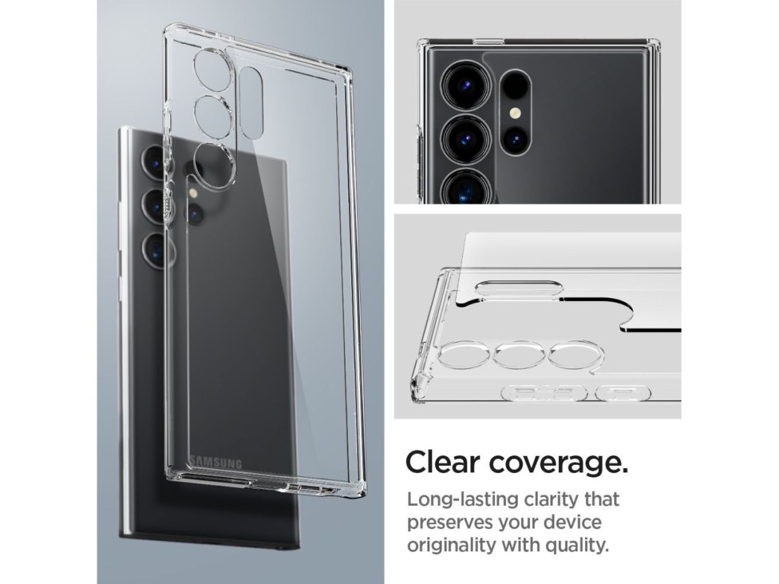 Capa Spigen Ultra Hybrid para Samsung Galaxy S24 Ultra - Transparente