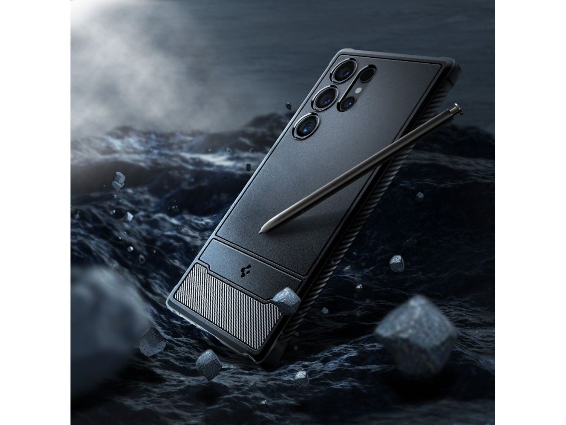 Spigen Rugged Armor Case for Samsung Galaxy S24 Ultra - Matte Black
