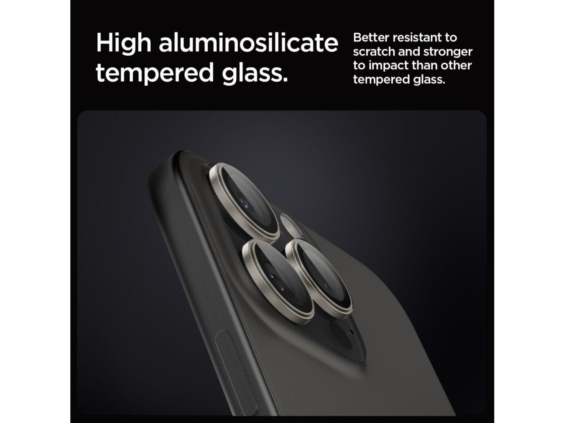 Protetor de câmera Spigen Optik.tR EZ Fit para iPhone 14 Pro / Pro Max / 15 Pro / Pro Max - Titânio