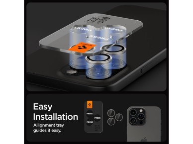 Spigen Optik.tR EZ Fit Camera Protector for iPhone 14 Pro / Pro Max / 15 Pro / Pro Max - Natural Tit Spigen Optik.tR EZ Fit Camera Protector for iPhone 14 Pro / Pro Max / 15 Pro / Pro Max - Natural Tit
