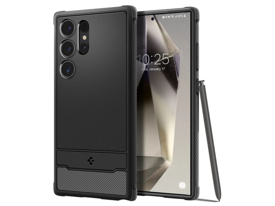 Spigen Rugged Armor Case for Samsung Galaxy S24 Ultra - Matte Black