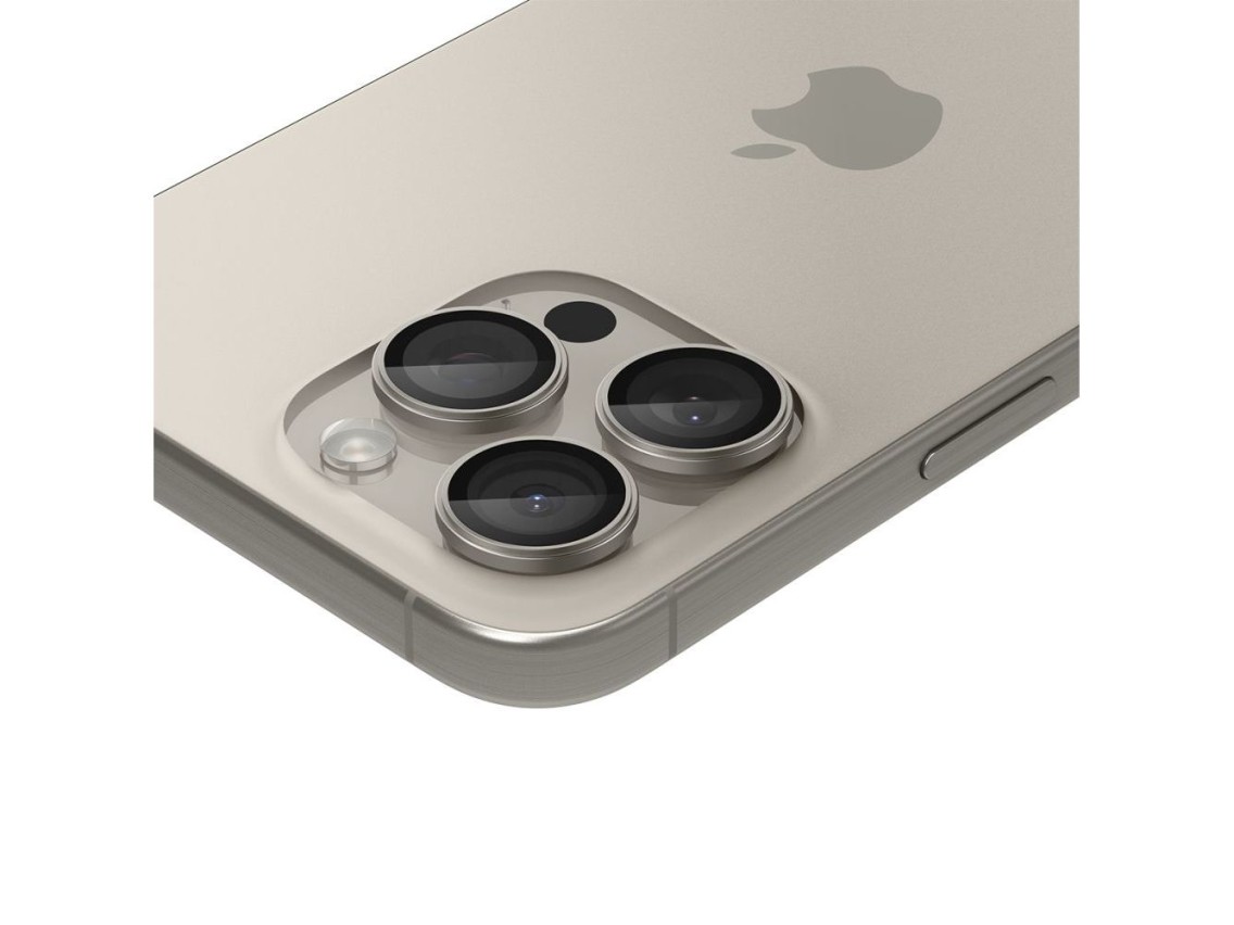 Protetor de câmera Spigen Optik.tR EZ Fit para iPhone 14 Pro / Pro Max / 15 Pro / Pro Max - Titânio