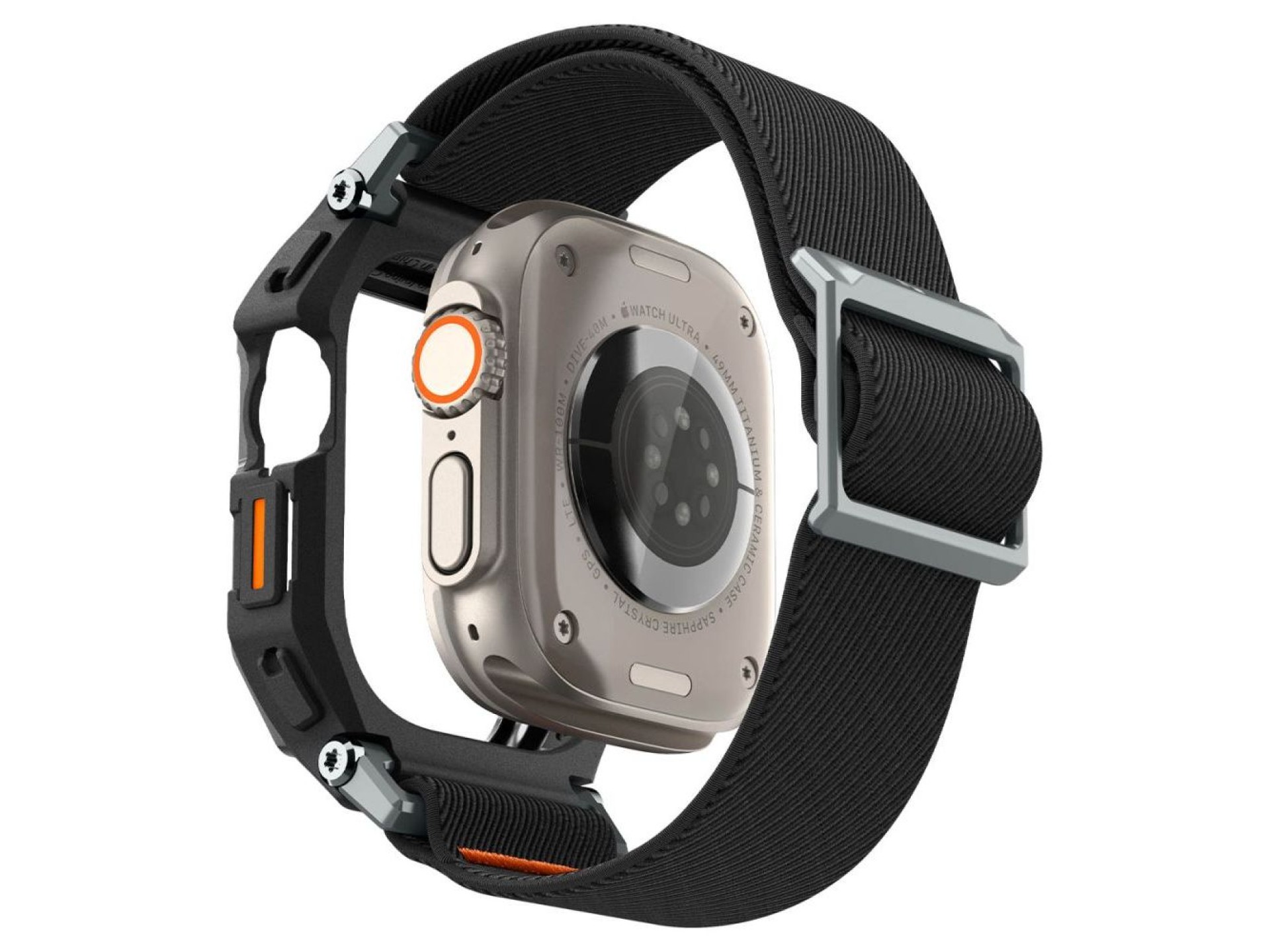 Spigen Lite Fit Pro Case with Strap for Apple Watch Ultra 1 / 2 (49mm) - Matte Black