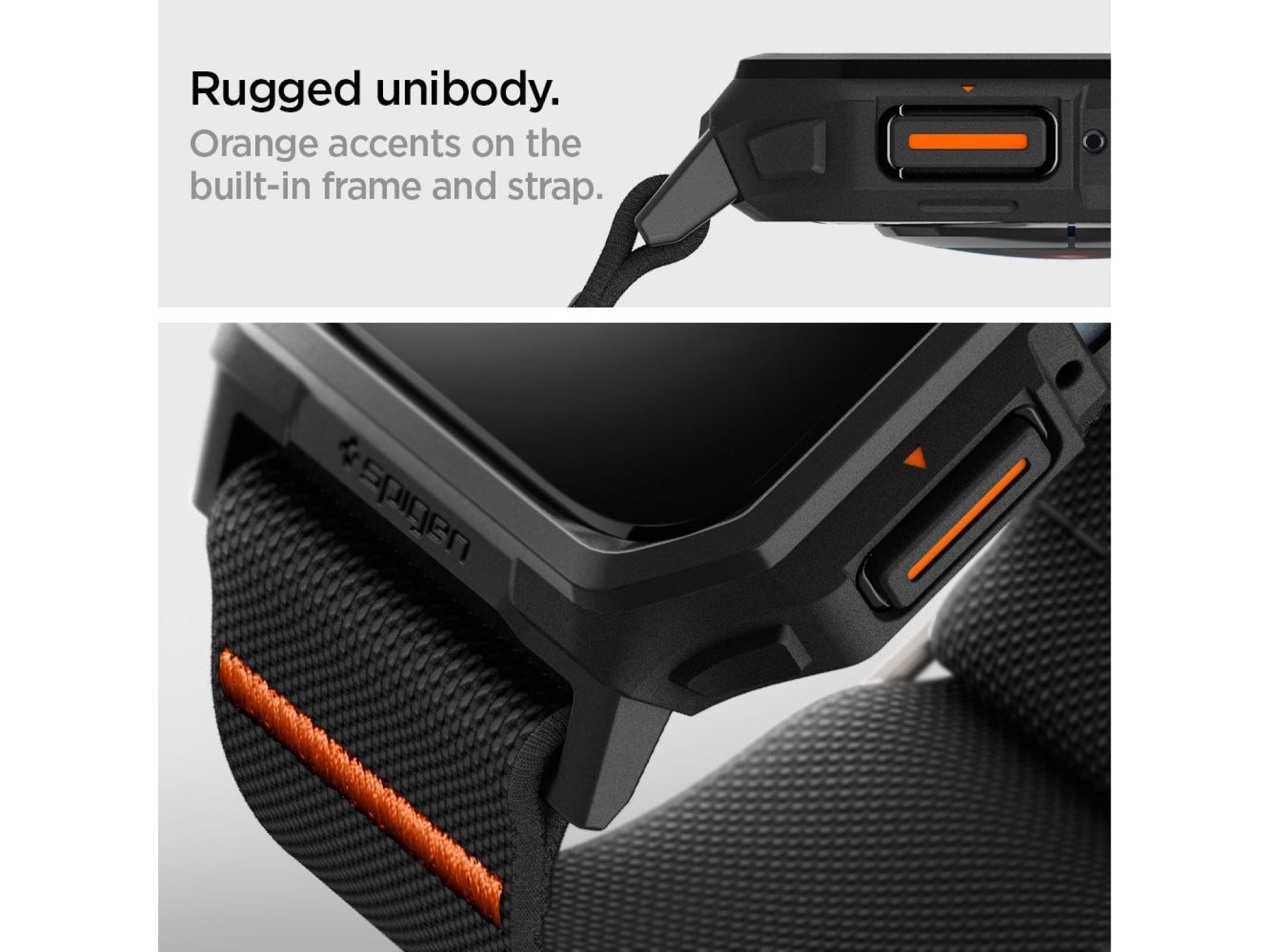 Funda Spigen Lite Fit Pro con correa para Apple Watch 4 / 5 / 6 / 7 / 8 / 9 / SE (44 / 45 mm) - Negr