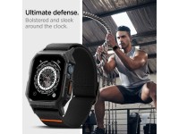 Funda Spigen Lite Fit Pro con correa para Apple Watch 4 / 5 / 6 / 7 / 8 / 9 / SE (44 / 45 mm) - Negr