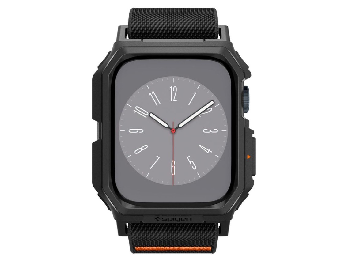 Funda Spigen Lite Fit Pro con correa para Apple Watch 4 / 5 / 6 / 7 / 8 / 9 / SE (44 / 45 mm) - Negr