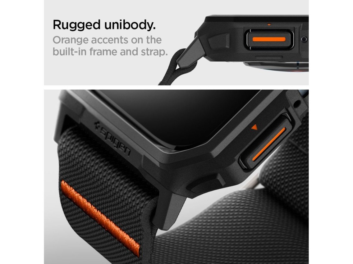 Funda Spigen Lite Fit Pro con correa para Apple Watch 4 / 5 / 6 / 7 / 8 / 9 / SE (44 / 45 mm) - Negr