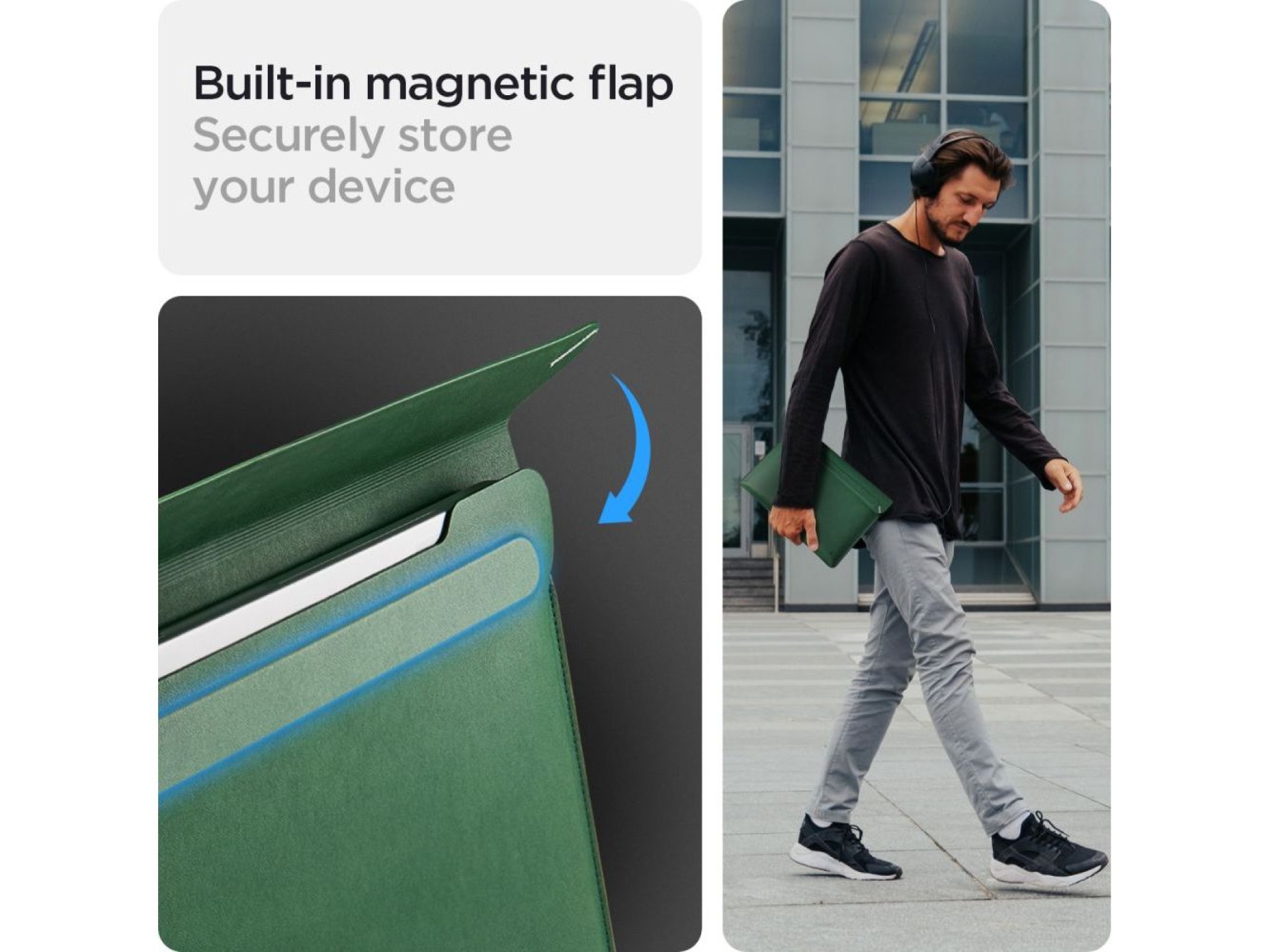 Maletín para portátil Spigen Valentinus 15-16'' - Verde