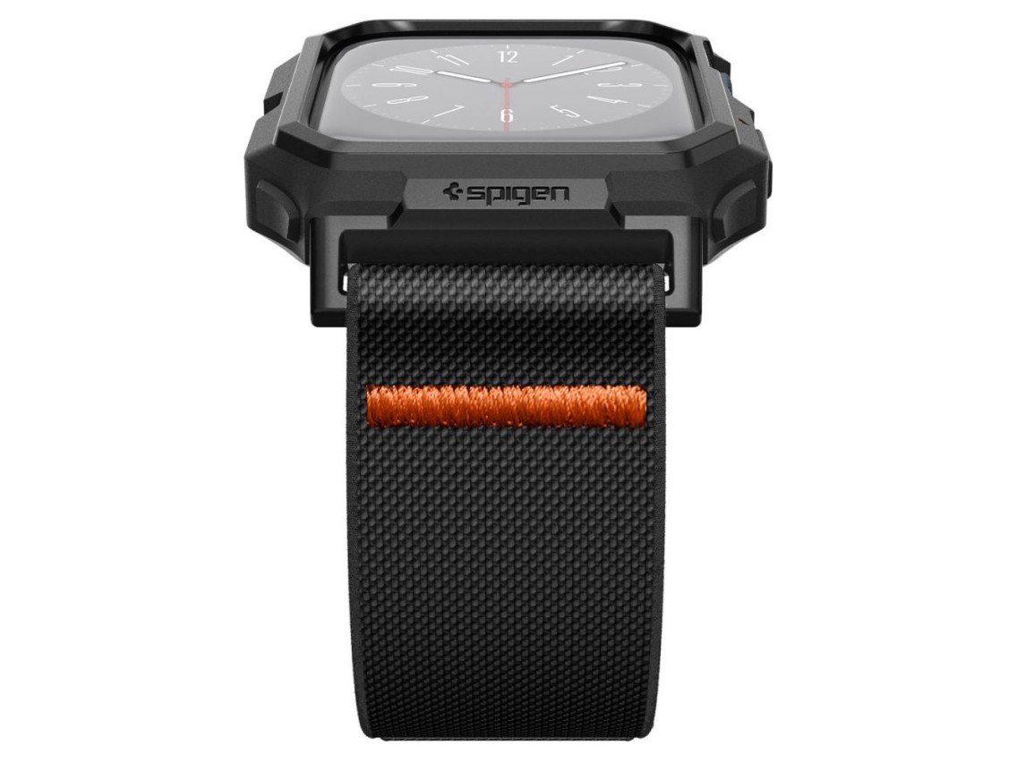 Funda Spigen Lite Fit Pro con correa para Apple Watch 4 / 5 / 6 / 7 / 8 / 9 / SE (44 / 45 mm) - Negr